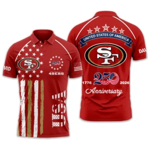 San Francisco 49ers Polo Shirt x America’s 250th Anniversary Limited Personalize Name