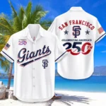 San Francisco Giants Hawaiian Shirt 2026 Limited Edition America’s 250th Anniversary USA Flag Premium Crinkle Textured