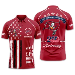 Tampa Bay Buccaneers Polo Shirt x America’s 250th Anniversary Limited Personalize Name