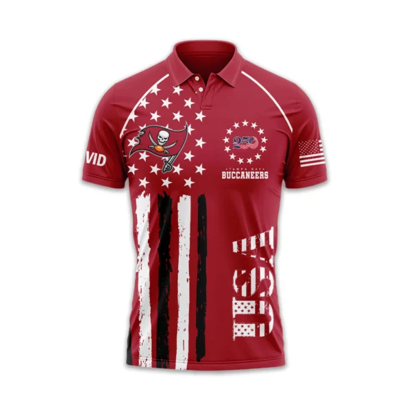 Tampa Bay Buccaneers Polo Shirt x America’s 250th Anniversary Limited Personalize Name