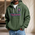 Washington Nationals Waffle Knit Hoodie Quarter Zip New 2026 Personalize Name