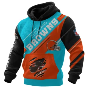Cleveland Browns Waffle Knit Pullover Hoodie 2026 Limited Edition Personalize Name