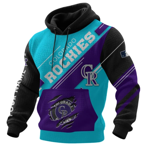 Colorado Rockies Pullover Hoodie Waffle Knit 2027 Limited Personalize Name