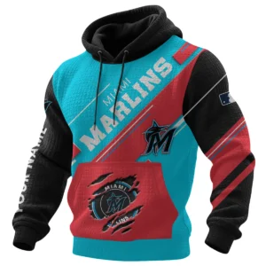 Miami Marlins Pullover Hoodie Waffle Knit 2027 Limited Personalize Name