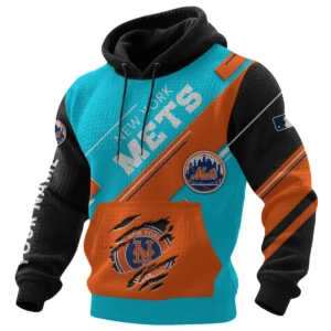 New York Mets Pullover Hoodie Waffle Knit 2027 Limited Personalize Name