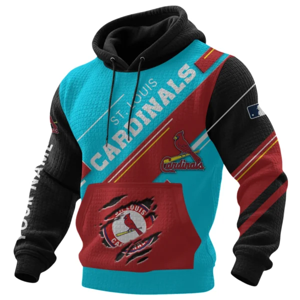 St. Louis Cardinals Pullover Hoodie Waffle Knit 2027 Limited Personalize Name