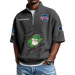 Philadelphia Phillies Polo Shirt Men Waffle Knit Quarter Zip Limited