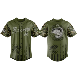 Atlanta Braves Baseball Jersey x Bass Fishing New Limited Premium