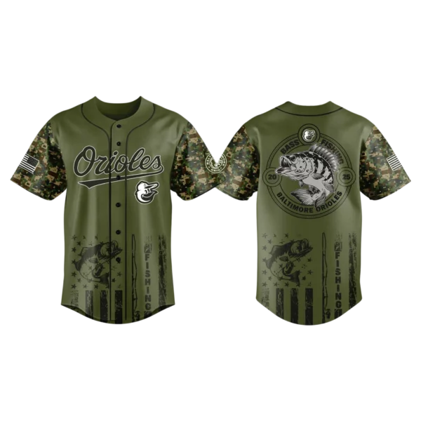 Baltimore Orioles Baseball Jersey x Bass Fishing New Limited Premium