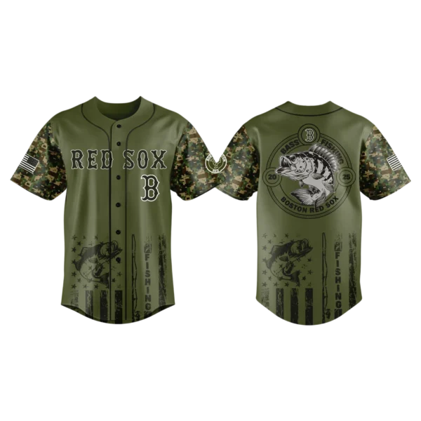 Boston Red Sox Baseball Jersey x Bass Fishing New Limited Premium