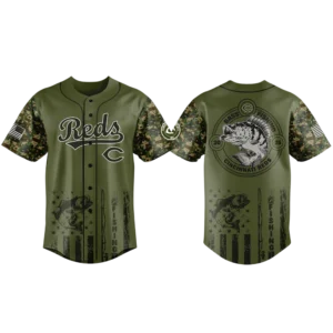 Cincinnati Reds Baseball Jersey x Bass Fishing New Limited Premium