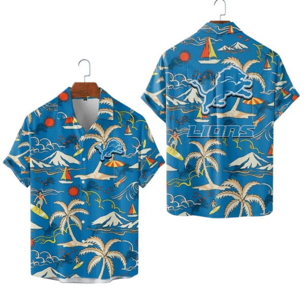 Detroit Lions Hawaiian Shirt Premium Material Options 2027 Limited Premium Crinkle Textured