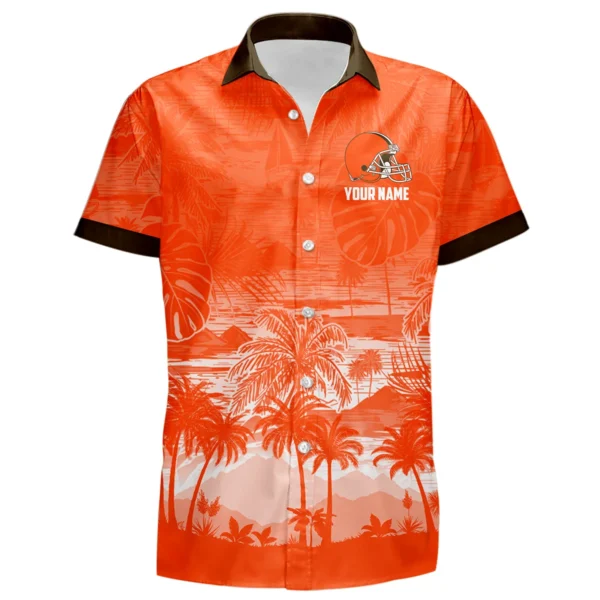 Cleveland Browns Hawaiian Shirt 2026 Premium Crinkle Textured Personalize Name