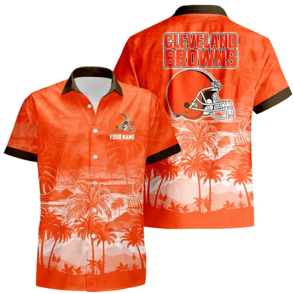 Cleveland Browns Hawaiian Shirt 2026 Premium Crinkle Textured Personalize Name