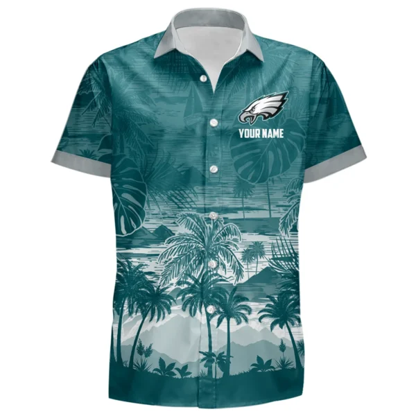 Philadelphia Eagles Hawaiian Shirt 2026 Premium Crinkle Textured Personalize Name