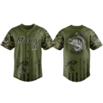 Miami Marlins Baseball Jersey x Bass Fishing New Limited Premium