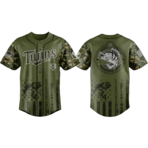 Minnesota Twins Baseball Jersey x Bass Fishing New Limited Premium