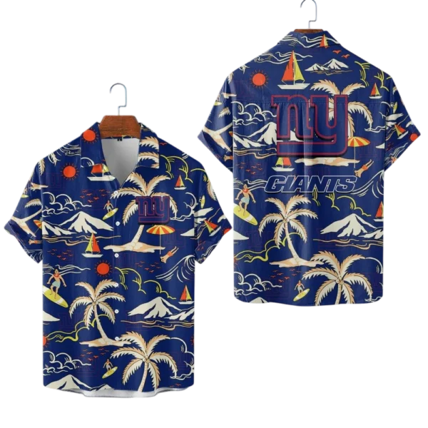 New York Giants Hawaiian Shirt Premium Material Options 2027 Limited Premium Crinkle Textured