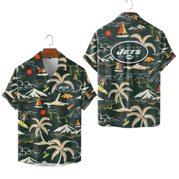 New York Jets Hawaiian Shirt Premium Material Options 2027 Limited Premium Crinkle Textured