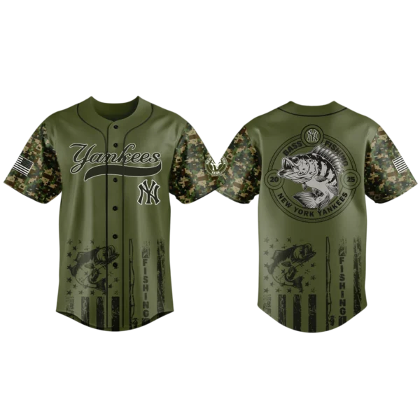 New York Yankees Baseball Jersey x Bass Fishing New Limited Premium