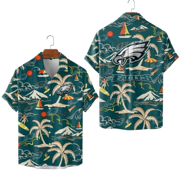 Philadelphia Eagles Hawaiian Shirt Premium Material Options 2027 Limited Premium Crinkle Textured