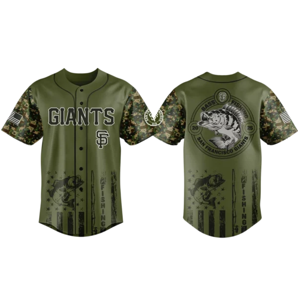 San Francisco Giants Baseball Jersey x Bass Fishing New Limited Premium