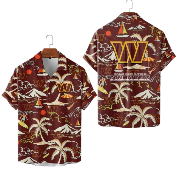 Washington Commanders Hawaiian Shirt Premium Material Options 2027 Limited Premium Crinkle Textured
