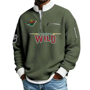Minnesota Wild Sweatshirt Waffle Knit Quarter-Zip Stand Collar 2026 Limited Personalize Name