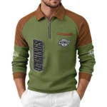 Los Angeles Kings Men's Waffle Knit Contrast Color Half Zip Pullover