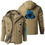 Carolina Panthers Windproof Fleece Jacket Hooded Custom Name