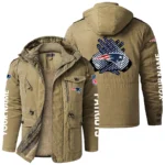 New England Patriots Windproof Fleece Jacket Hooded Custom Name
