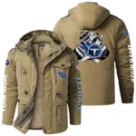 Tennessee Titans Windproof Fleece Jacket Hooded Custom Name