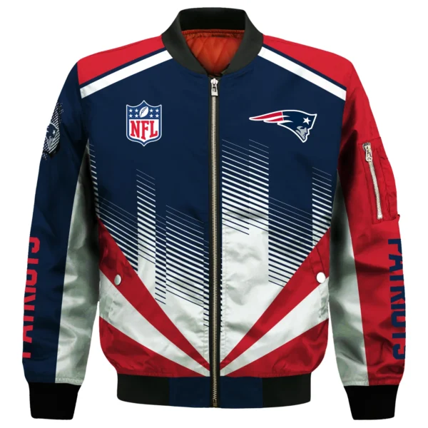 New England Patriots Bomber Jacket All Over Prints Custom Name
