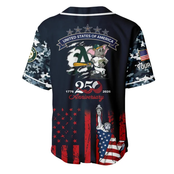 Athletics x 250th Anniversay Baseball Jersey Limited Edition Premium Short Sleeve Personalize Name