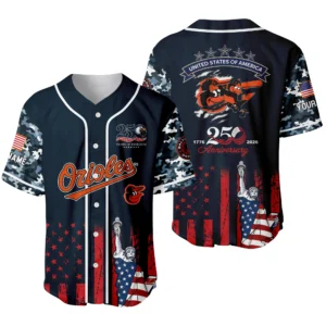 Baltimore Orioles x 250th Anniversay Baseball Jersey Limited Edition Premium Short Sleeve Personalize Name