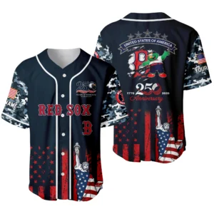 Boston Red Sox x 250th Anniversay Baseball Jersey Limited Edition Premium Short Sleeve Personalize Name