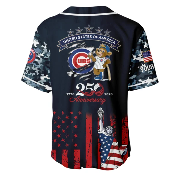 Chicago Cubs x 250th Anniversay Baseball Jersey Limited Edition Premium Short Sleeve Personalize Name