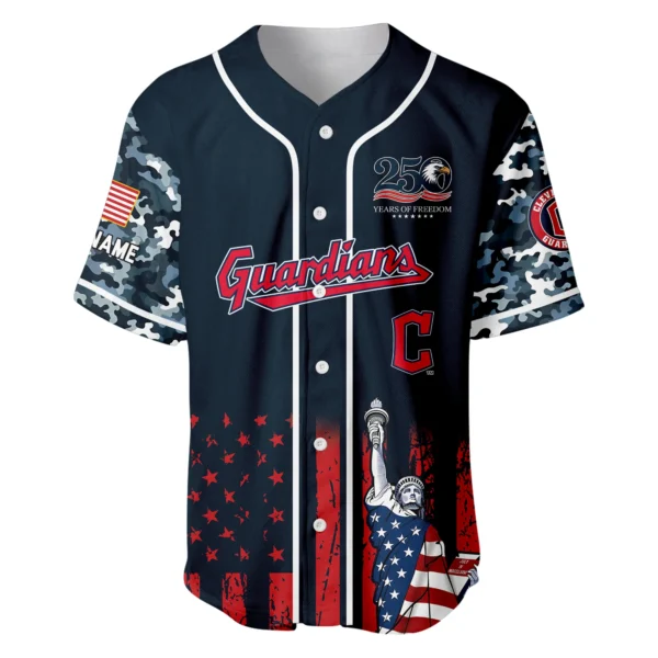 Cleveland Guardians x 250th Anniversay Baseball Jersey Limited Edition Premium Short Sleeve Personalize Name