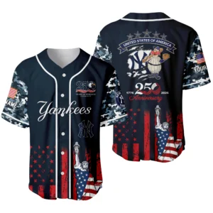 New York Yankees x 250th Anniversay Baseball Jersey Limited Edition Premium Short Sleeve Personalize Name
