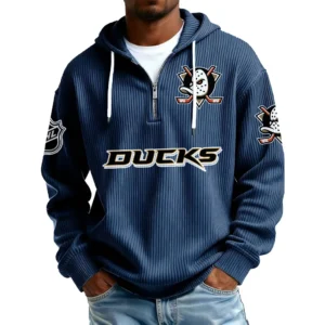 Anaheim Ducks Men’s Corduroy Quarter Zip Hoodie