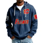 Calgary Flames Men’s Corduroy Quarter Zip Hoodie