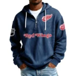 Detroit Red Wings Men’s Corduroy Quarter Zip Hoodie