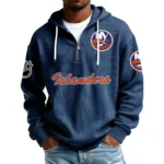 New York Islanders Men’s Corduroy Quarter Zip Hoodie