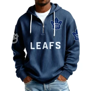 Toronto Maple Leafs Men’s Corduroy Quarter Zip Hoodie