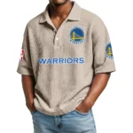 Golden State Warriors Waffle Knit Polo Shirt Men’s Personalize Name