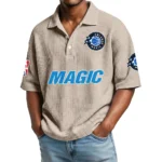 Orlando Magic Waffle Knit Polo Shirt Men’s Personalize Name