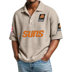 Phoenix Suns Waffle Knit Polo Shirt Men’s Personalize Name