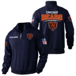 Chicago Bears Quarter Zip Sweatshirt Stand Collar Custom Name
