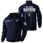 Las Vegas Raiders Quarter Zip Sweatshirt Stand Collar Custom Name