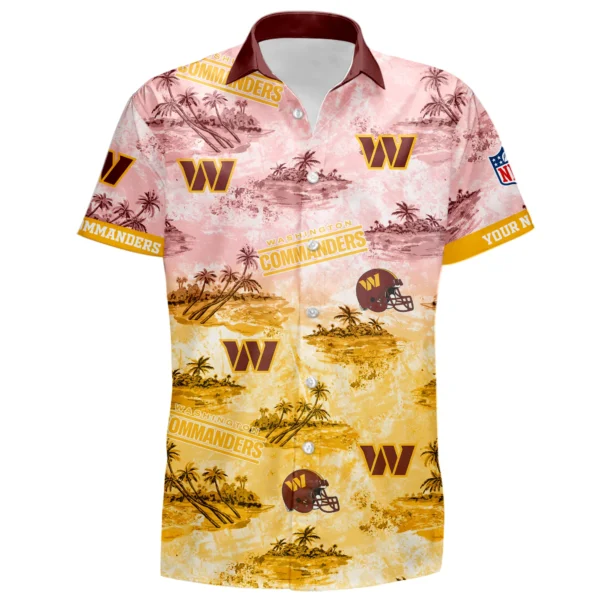 Washington Commanders Hawaiian Shirt 2026 Limited Premium Crinkle Textured Personalize Name